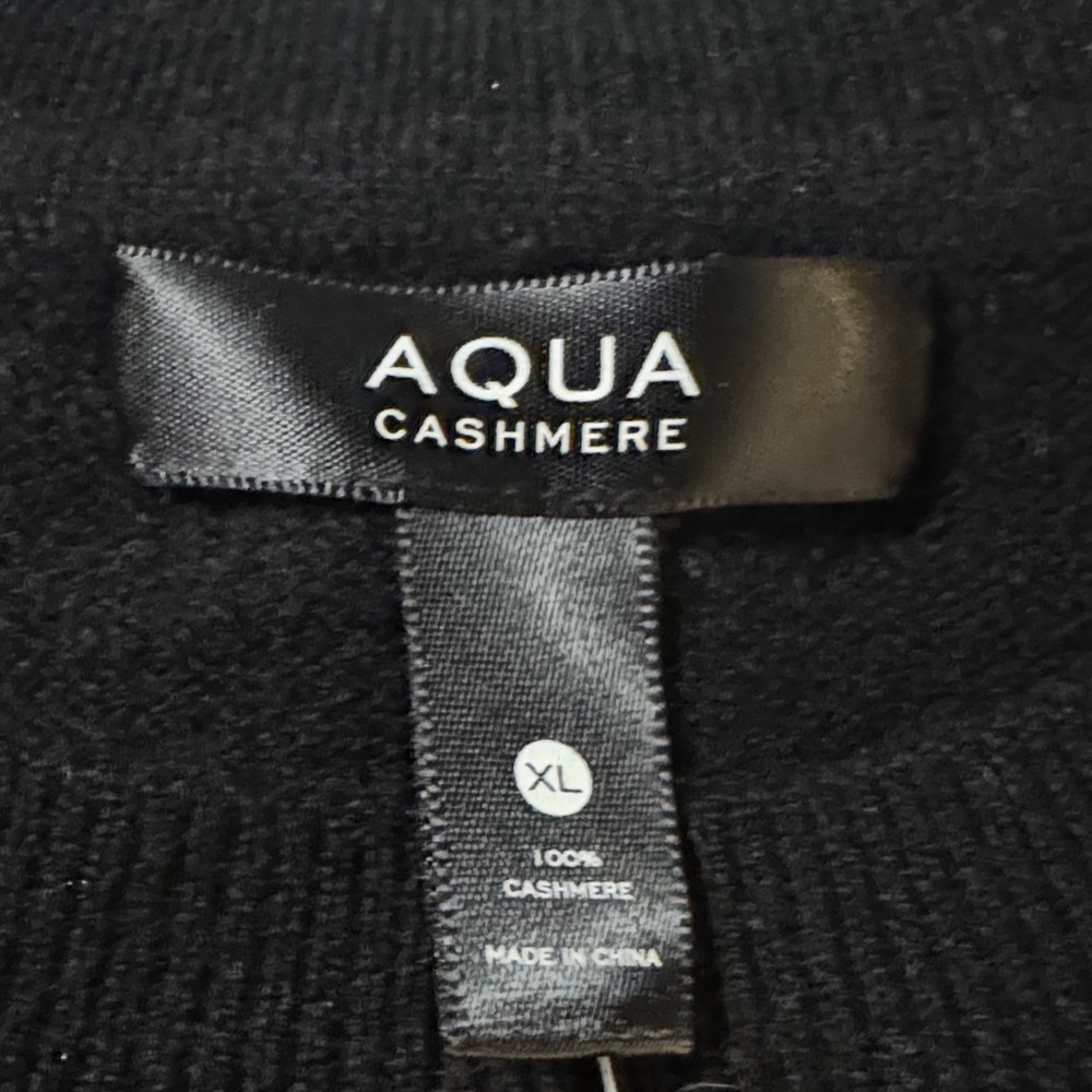 Aqua Black Cashmere Crew Neck Sweater XL - Picture 2 of 4